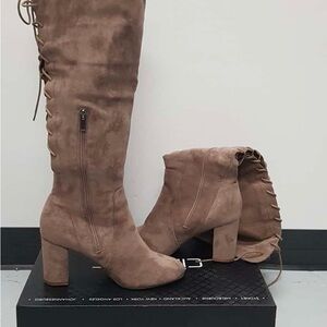 NEW Lace Up Back Thigh High Boots